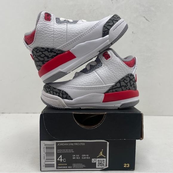 Nike Air Jordan 3 Retro TD “Fire Red” 2023 - Picture 3 of 4